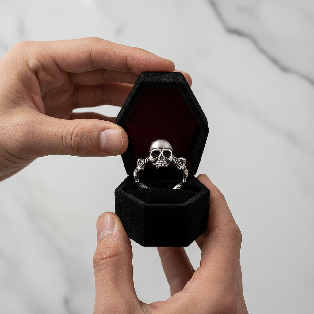 Dark Skull Punk Bracelet-Black Diamonds New York