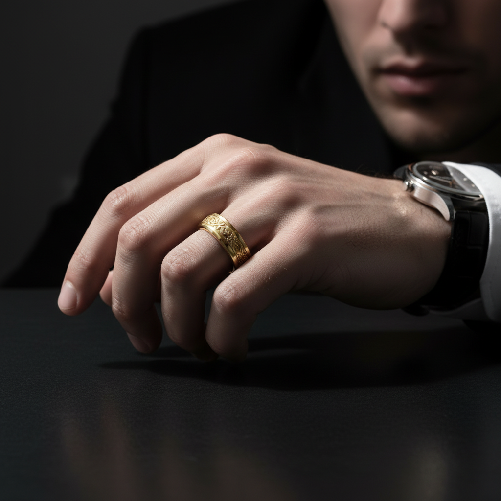 10k Gold Celtic Skull Wedding Band-Black Diamonds New York