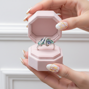 Green & Blue Spinel with Diamond Option Ring-Black Diamonds New York