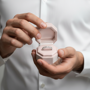 Half Eternity Diamond Flower Wedding Band-Black Diamonds New York