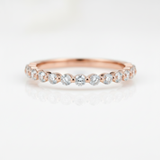 Half Eternity Diamond Option Bubble Ring Band-Black Diamonds New York
