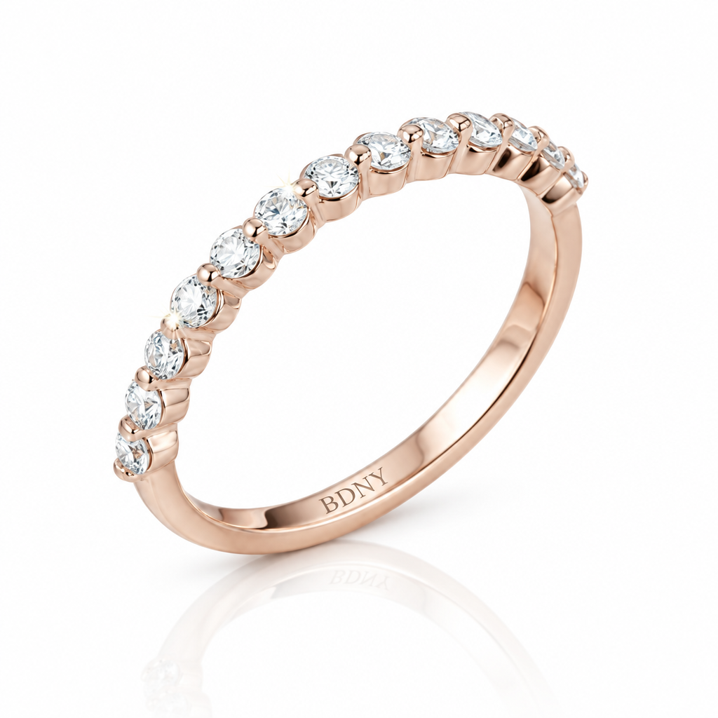 Half Eternity Diamond Option Bubble Ring Band-Black Diamonds New York