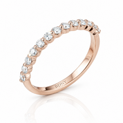 Half Eternity Diamond Option Bubble Ring Band-Black Diamonds New York