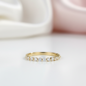 Half Eternity Diamond Option Bubble Ring Band-Black Diamonds New York