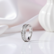 Half Eternity Round Brilliant Diamond Option Wedding Band-Black Diamonds New York
