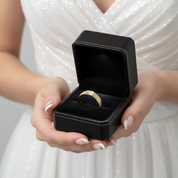 Half Eternity Round Brilliant Diamond Wedding Band-Black Diamonds New York