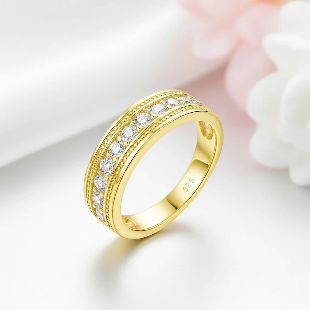 Half Eternity Round Brilliant Diamond Wedding Band-Black Diamonds New York