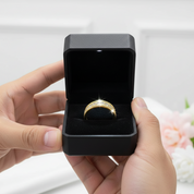 Half Eternity Round Brilliant Diamond Wedding Band-Black Diamonds New York