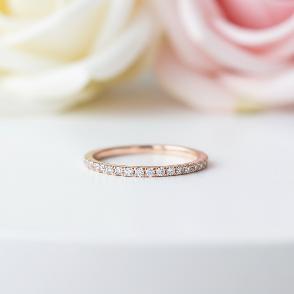 Half Eternity Yellow Gold Paraiba Tourmaline Wedding Band-Black Diamonds New York