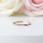 Half Eternity Yellow Gold Paraiba Tourmaline Wedding Band-Black Diamonds New York