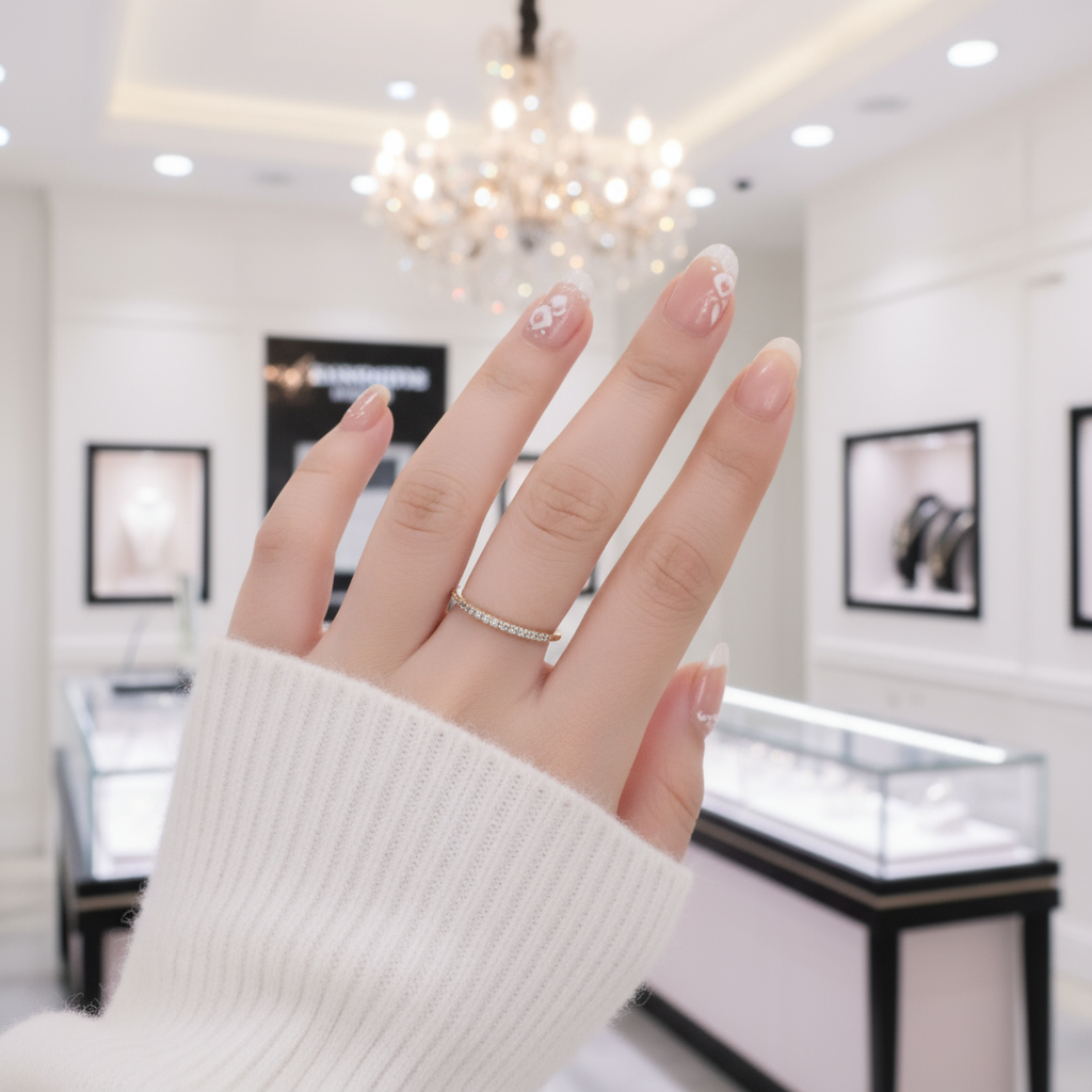 Half Eternity Yellow Gold Paraiba Tourmaline Wedding Band-Black Diamonds New York