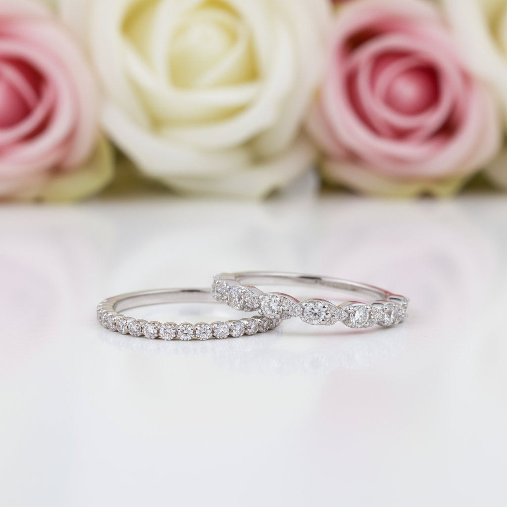 Halo Pear Cut Synthetic Morganite 3Pcs Wedding Ring Set-Black Diamonds New York