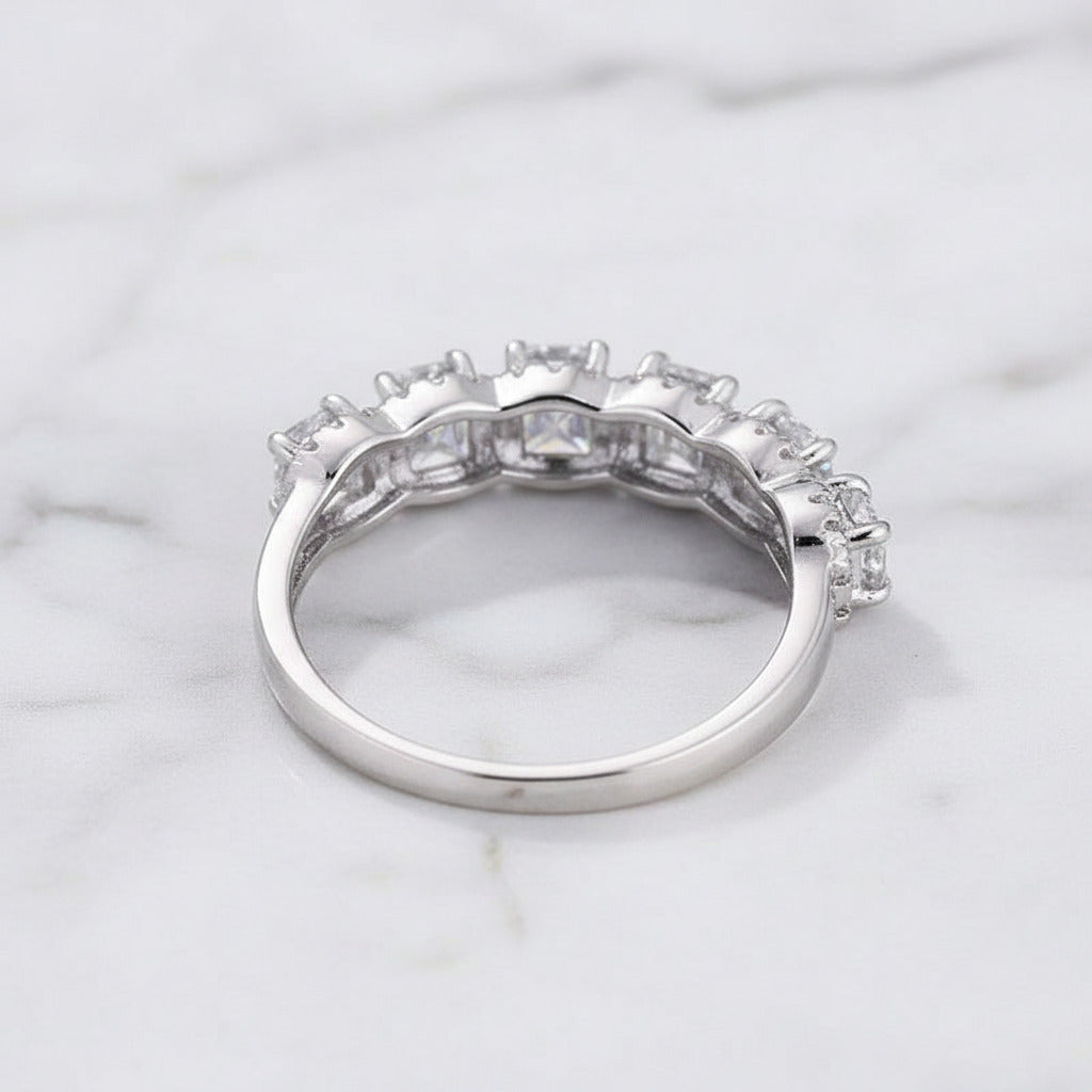 Halo Six Cushion Cut Diamond Option Wedding Band Ring-Black Diamonds New York
