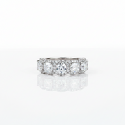 Halo Six Cushion Cut Diamond Option Wedding Ring-Black Diamonds New York