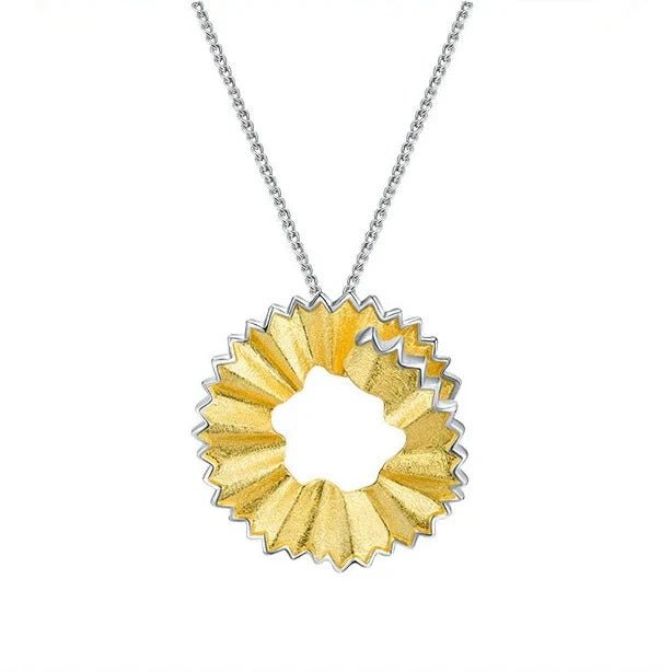 Handmade Creative Pencil Shaving Pendant-Black Diamonds New York