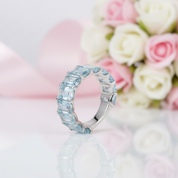 Handmade Eternity Promise Ring-Black Diamonds New York