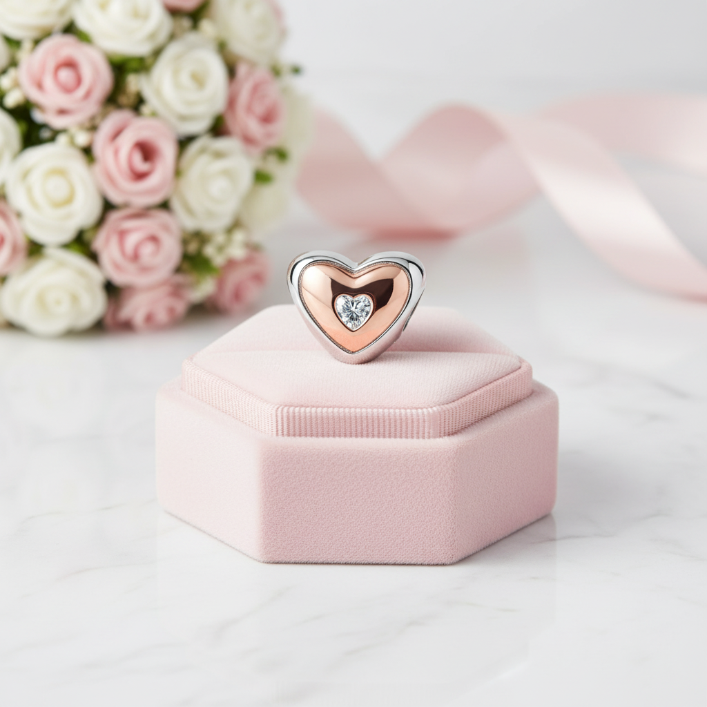 Heart & Angel's Wings Charms-Black Diamonds New York