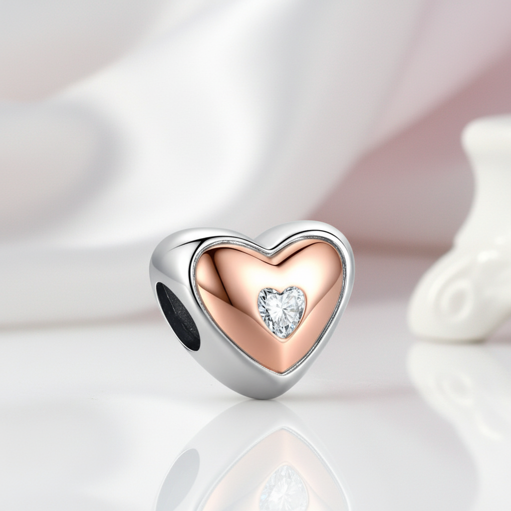 Heart & Angel's Wings Charms-Black Diamonds New York