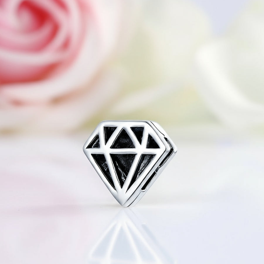 Heart Charm for Reflection Charm with Diamond-Black Diamonds New York