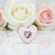 Heart Charm for Reflection Charm with Diamond-Black Diamonds New York