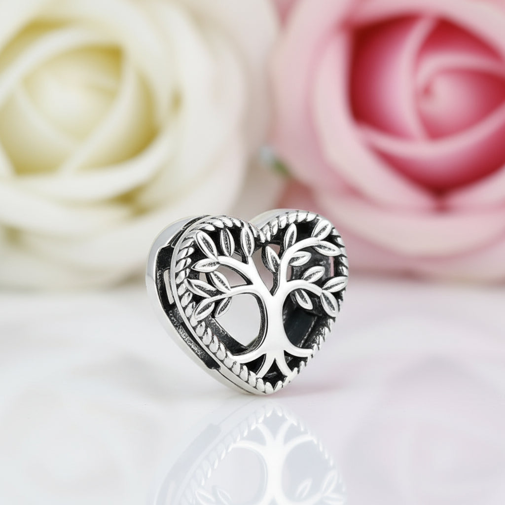 Heart Charm for Reflection Charm with Diamond-Black Diamonds New York