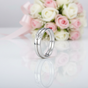 2 Pcs Heart-Cut Diamond Option Wedding Ring Set-Black Diamonds New York