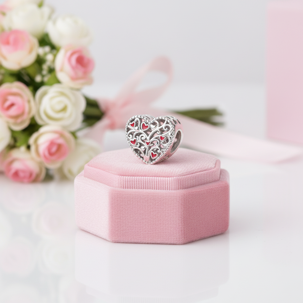 Heart & Flowers Lucky Charms-Black Diamonds New York