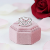 Heart Ring Band-Black Diamonds New York