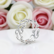 Heart Ring Band-Black Diamonds New York