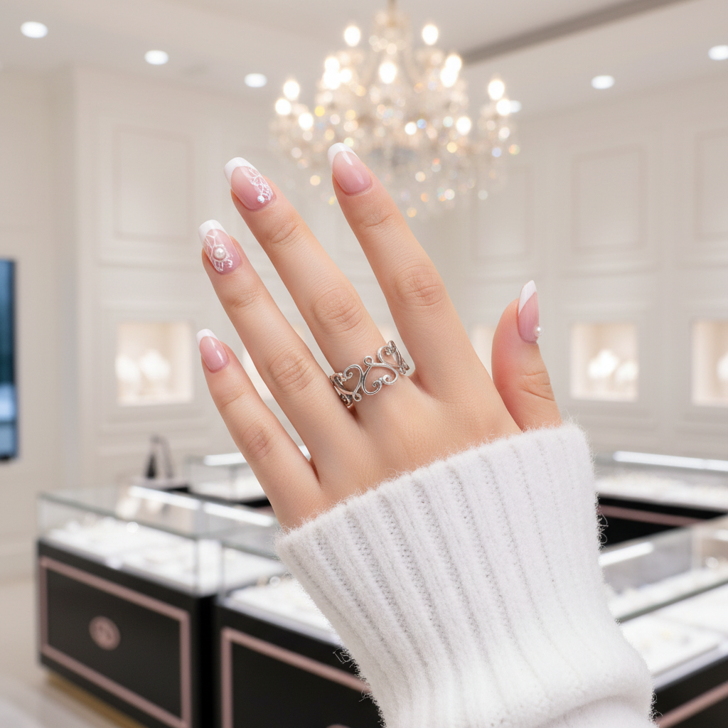 Heart Ring Band-Black Diamonds New York