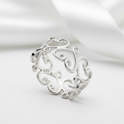 Heart Ring Band-Black Diamonds New York