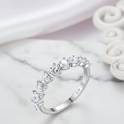 0.9 Ct Heart-Shaped Diamond Option Band-Black Diamonds New York