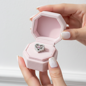 Heart Shaped Charm Bead with I love Mom-Black Diamonds New York