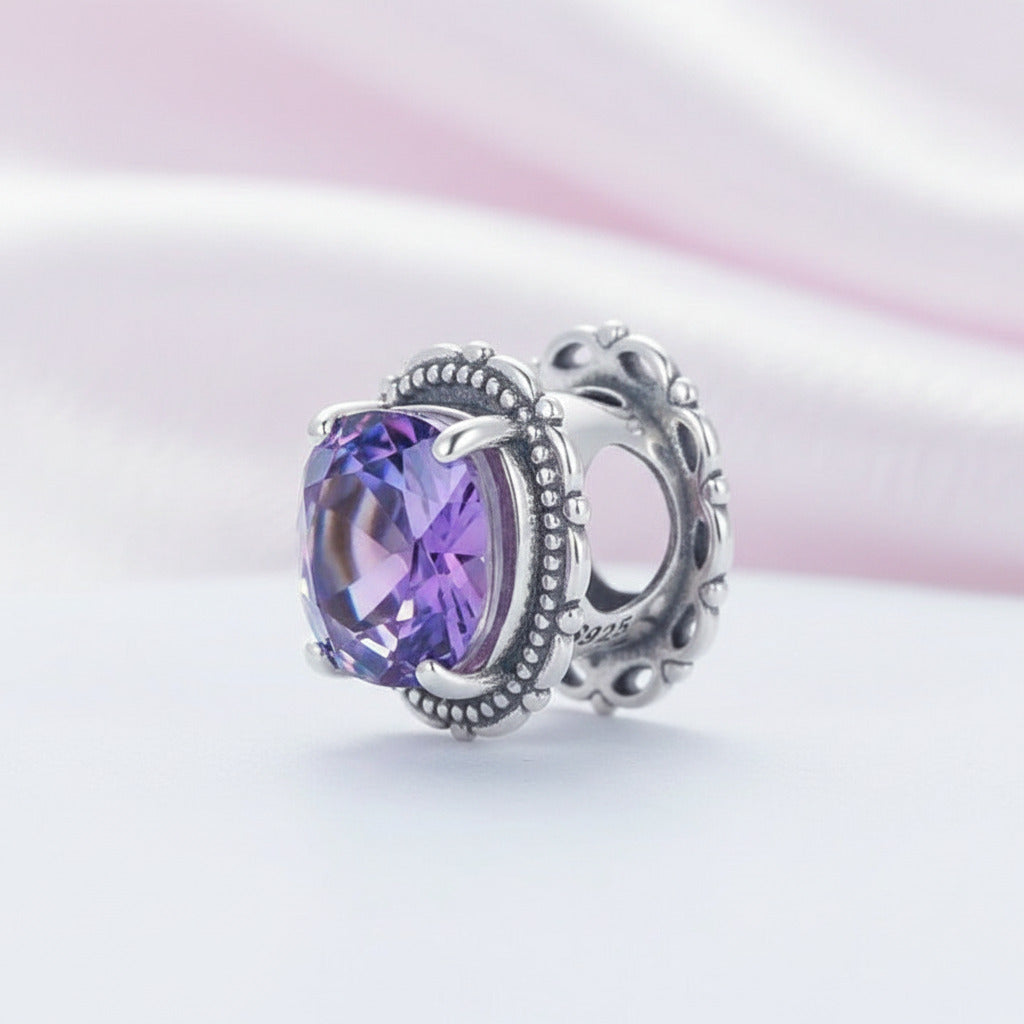 Heart-Shaped Charms with Colorful Diamond Option-Black Diamonds New York