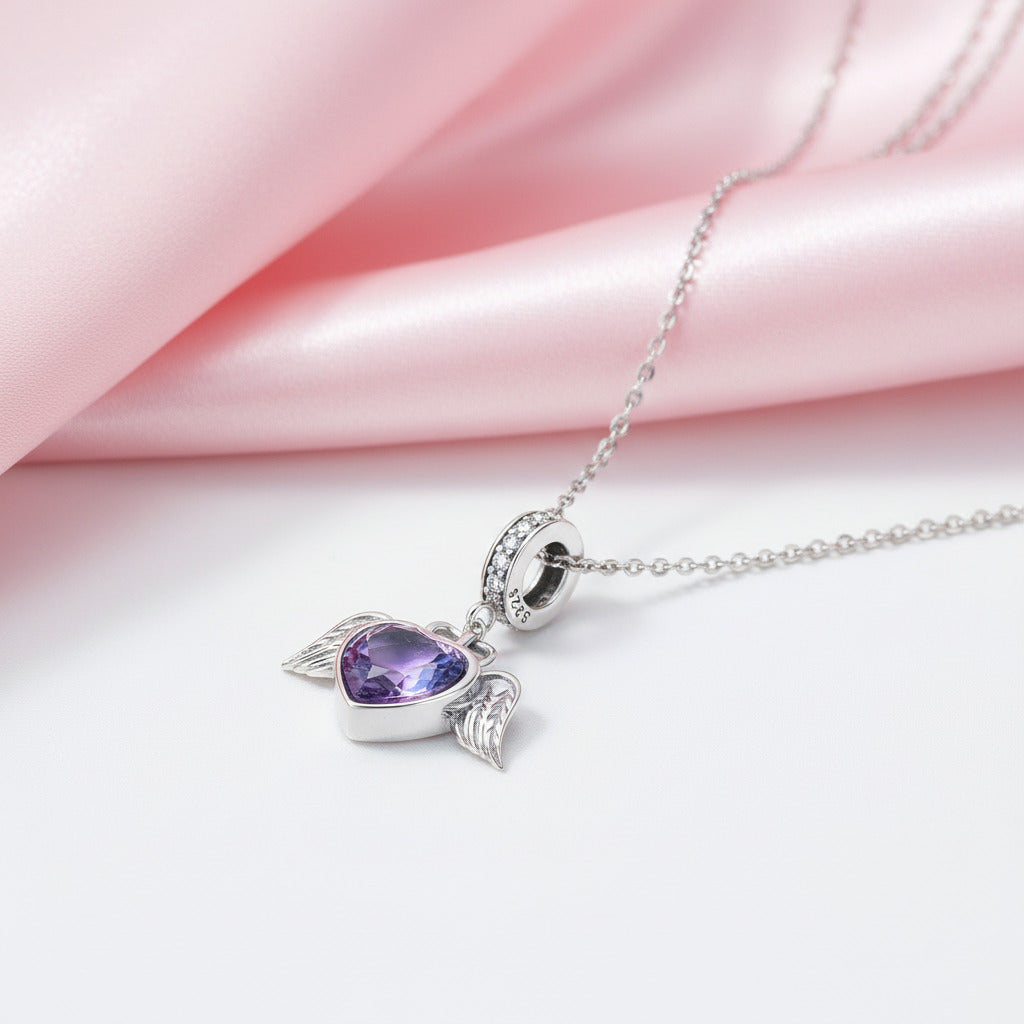 Heart-Shaped Charms with Colorful Diamond Option-Black Diamonds New York