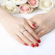 Heart Shaped Eternity Promise Ring-Black Diamonds New York