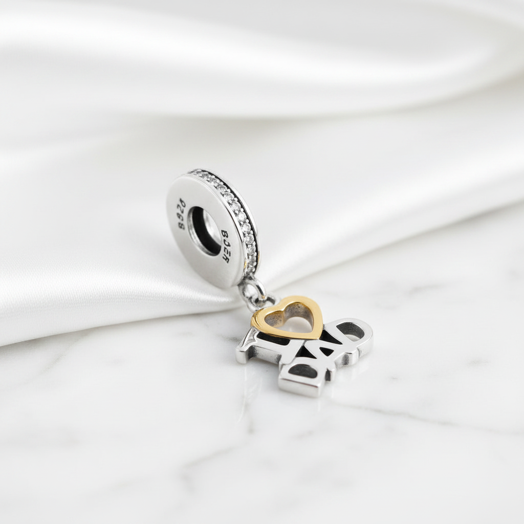 Heart with Cupid's Arrow Hanging Bead-Black Diamonds New York