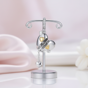 Heart with Cupid's Arrow Hanging Bead-Black Diamonds New York