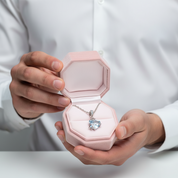 Heart with Star & Shell Pendant Necklace-Black Diamonds New York