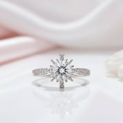 2.0 Ct Round Cut Diamond Fountain Ring-Black Diamonds New York