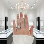 2.0 Ct Round Cut Diamond Fountain Ring-Black Diamonds New York