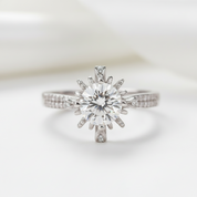 2.0 Ct Round Cut Diamond Fountain Ring-Black Diamonds New York