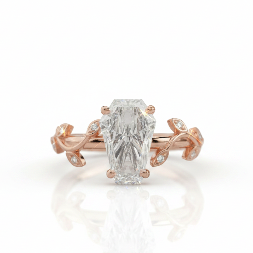 Hell and Back Ring - Limited Coffin Cut Diamond Option Engagement Ring-Black Diamonds New York