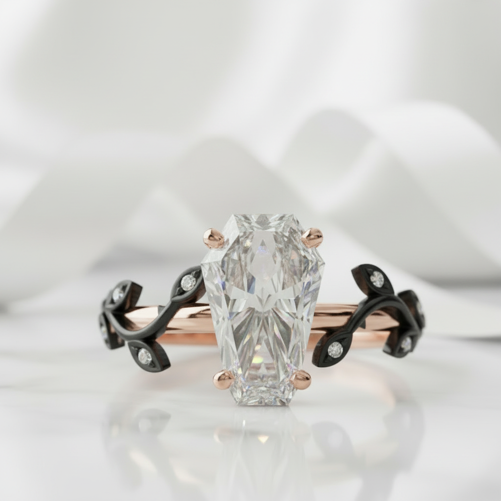 Hell and Back Ring - Limited Coffin Cut Diamond Engagement Ring-Black Diamonds New York