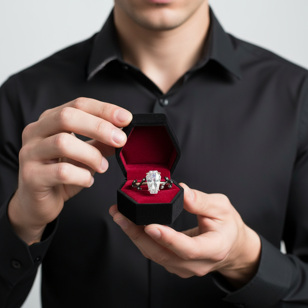 Hell and Back Ring - Limited Coffin Cut Diamond Engagement Ring-Black Diamonds New York