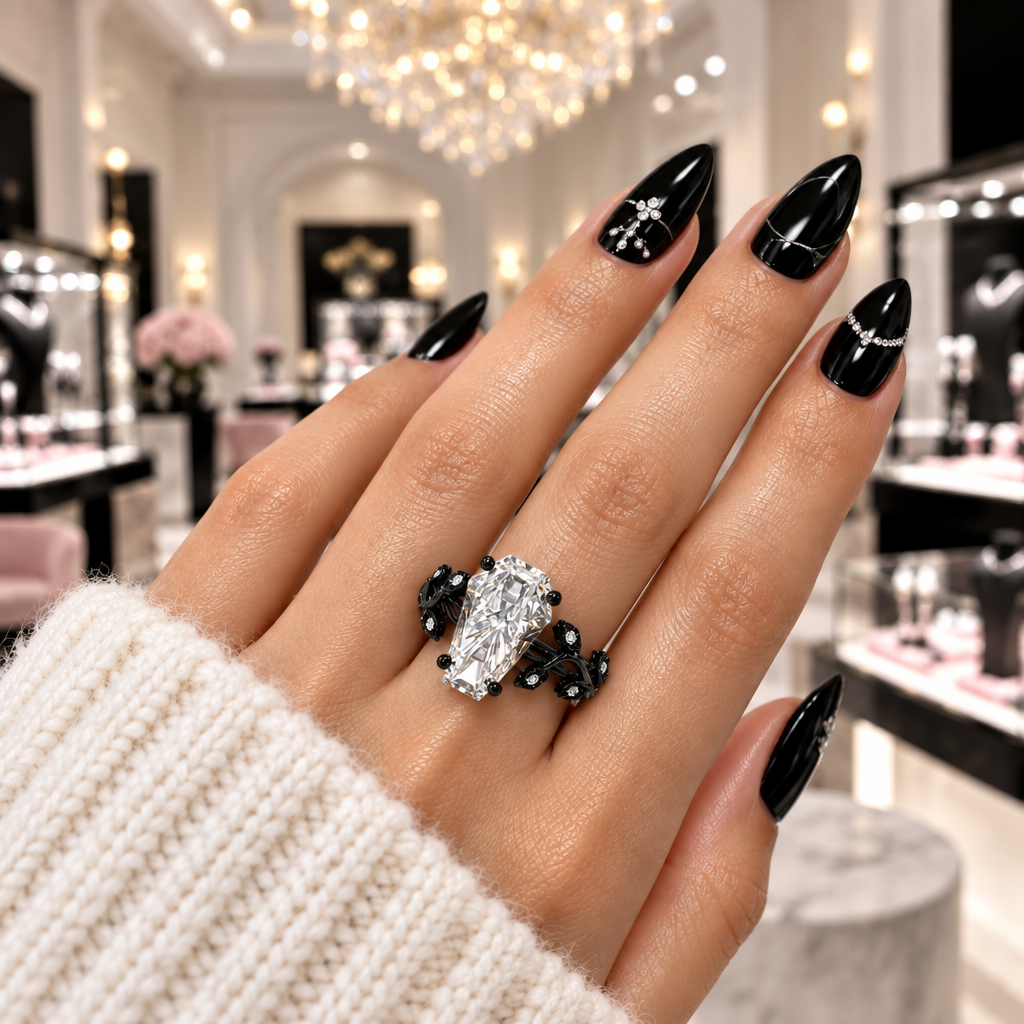 Hell and Back Ring - Limited Coffin Cut Diamond Option Engagement Ring-Black Diamonds New York