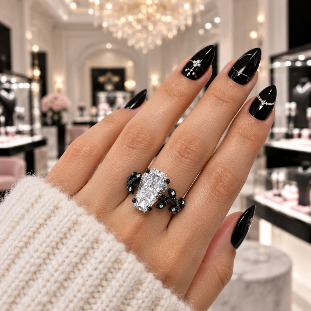 Hell and Back Ring - Limited Coffin Cut Diamond Option Engagement Ring-Black Diamonds New York