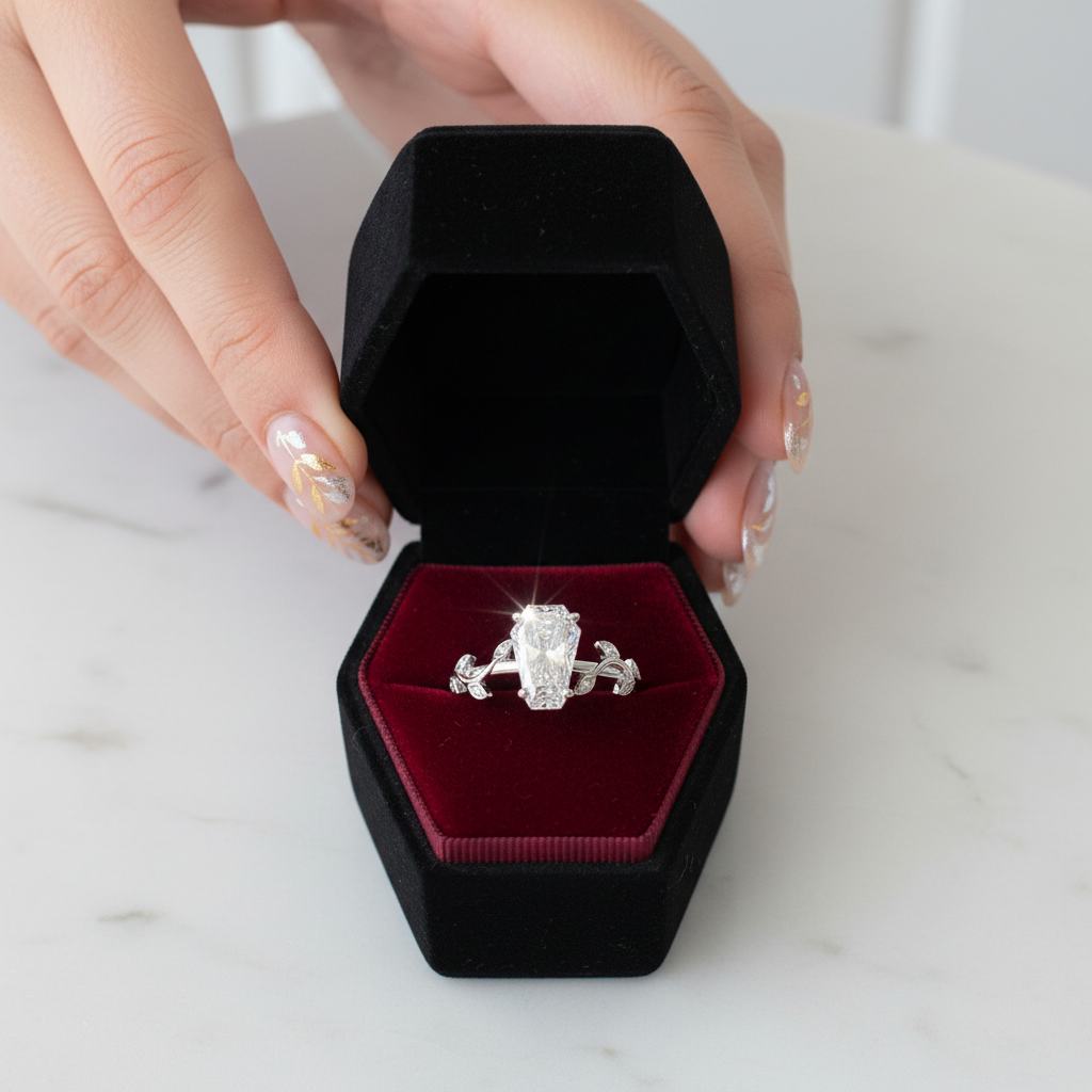 Hell and Back Ring - Limited Coffin Cut Diamond Engagement Ring-Black Diamonds New York