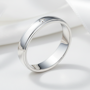 Men's Wedding Band Ring with Clear Diamond Option-Black Diamonds New York