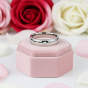 Men's Wedding Band Ring with Clear Diamond-Black Diamonds New York